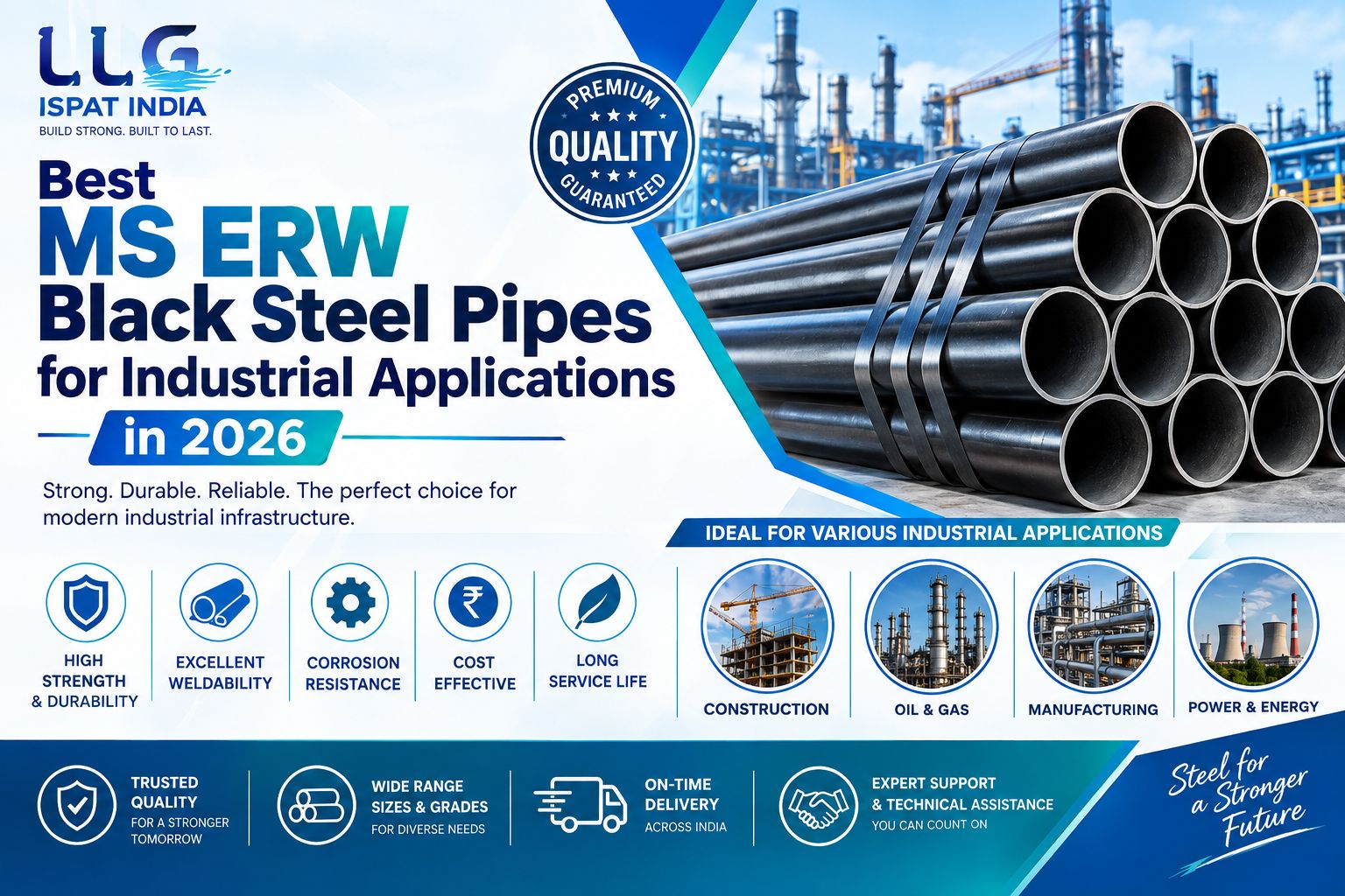 Best MS ERW Black Steel Pipes for Industrial Applications in 2026